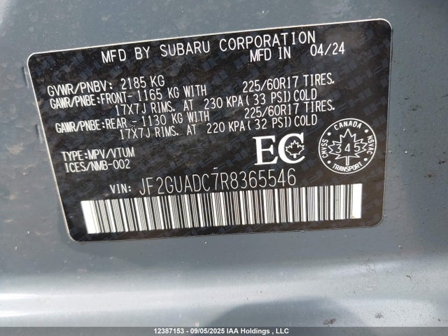 Subaru na 2024 JF2GUADC7R8365546 Image 17