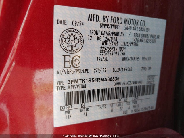 3FMTK1S54RMA36835 Ford Mustang Mach-E