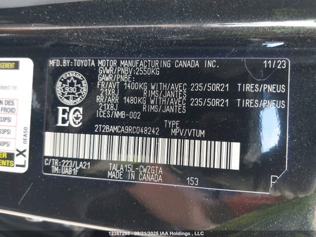2T2BAMCA9RC048242 Lexus t24a-fts