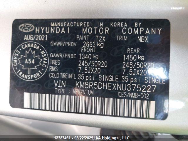 Hyundai gdi lambda ii 2022 KM8R5DHEXNU375227 Image 10