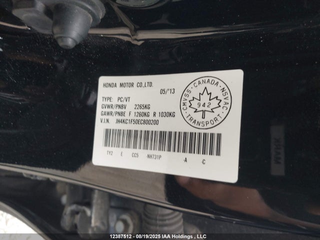JH4KC1F50EC800200 Acura j35y4