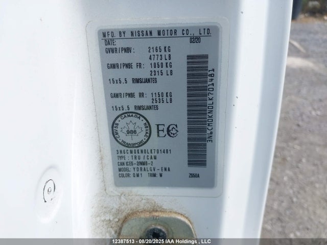 Nissan 2020 2020 3N6CM0KN0LK701481 Image 9