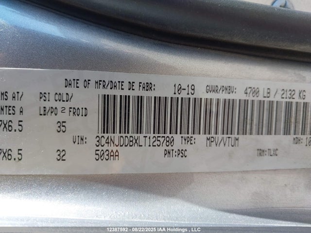 3C4NJDDBXLT125780 Jeep 2020
