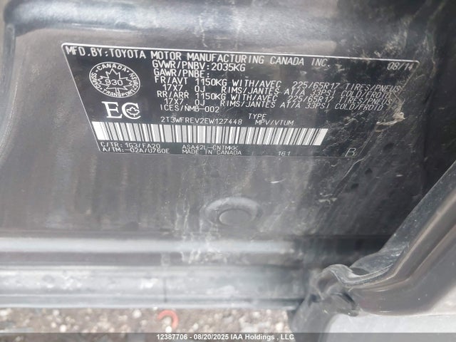 Toyota 2ar-fe 2014 2T3WFREV2EW127448 Image 9