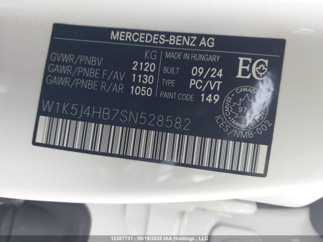 W1K5J4HB7SN528582 Mercedes-Benz m260