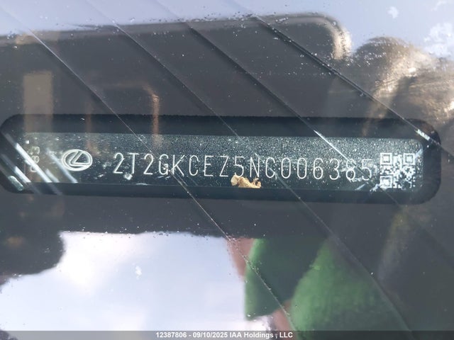 Lexus a25a-fxs, 5nm+4nm 2022 2T2GKCEZ5NC006385 Image 9