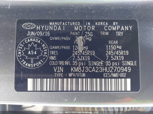 KM8J3CA23HU270949 Hyundai t-gdi gamma
