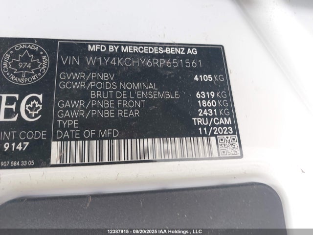 W1Y4KCHY6RP651561 Mercedes-Benz om654