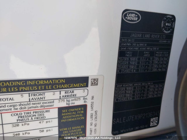 SALEJ7EX9P2136345 Land Rover aj120