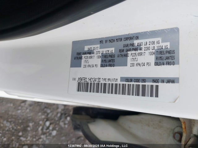 Mazda py 2017 JM3KFBCL1H0124130 Image 9