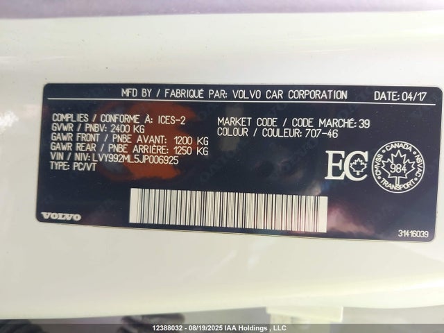 Volvo b4204ts(hp) 2018 LVY992ML5JP006925 Image 9