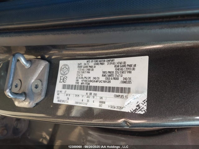 1FMCU9GX4FUC18125 Ford Escape