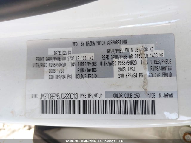 JM3TCBEY5J0223013 Mazda py turbo