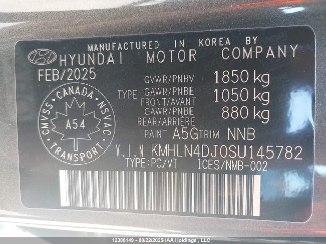 KMHLN4DJ0SU145782 Hyundai gdi kappa
