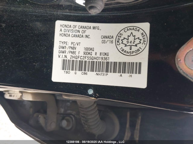 Honda k20c2 2016 2HGFC2F55GH019361 Image 18