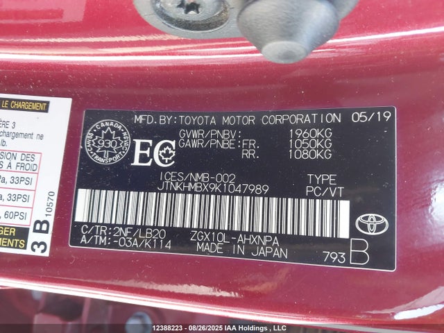 JTNKHMBX9K1047989 Toyota 3zr-fae