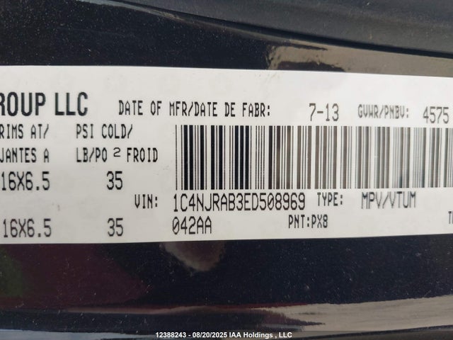 1C4NJRAB3ED508969 Jeep Patriot