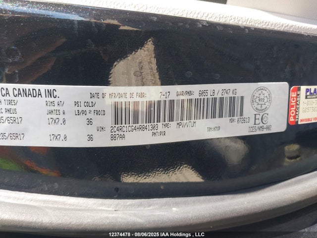 Chrysler 2017 2017 2C4RC1CG4HR841303 Image 9