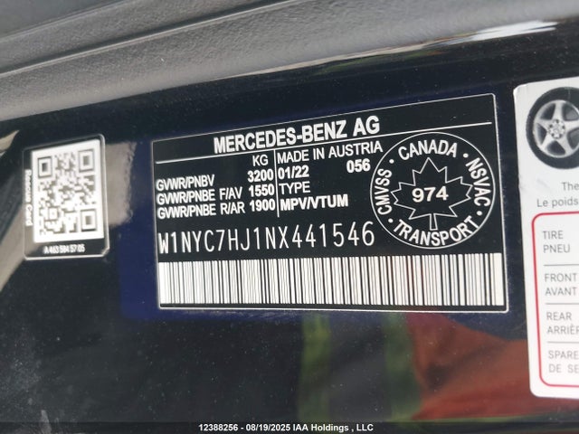 W1NYC7HJ4NX442285 Mercedes-Benz m176