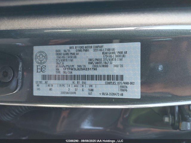 1FTFW3L82SKE51790 Ford gtdi