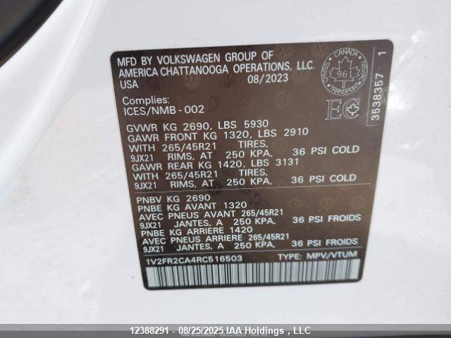 Volkswagen tsi 2024 1V2FR2CA4RC516503 Image 10