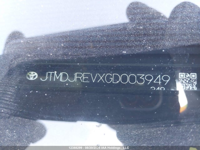 JTMDJREVXGD003949 Toyota 2ar-fxe, 2jm+2fm