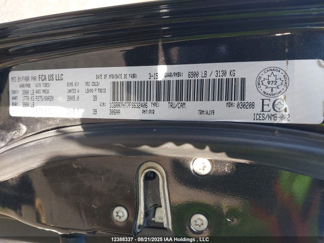 RAM 1500 2015 1C6RR7HT7FS632406 Image 9