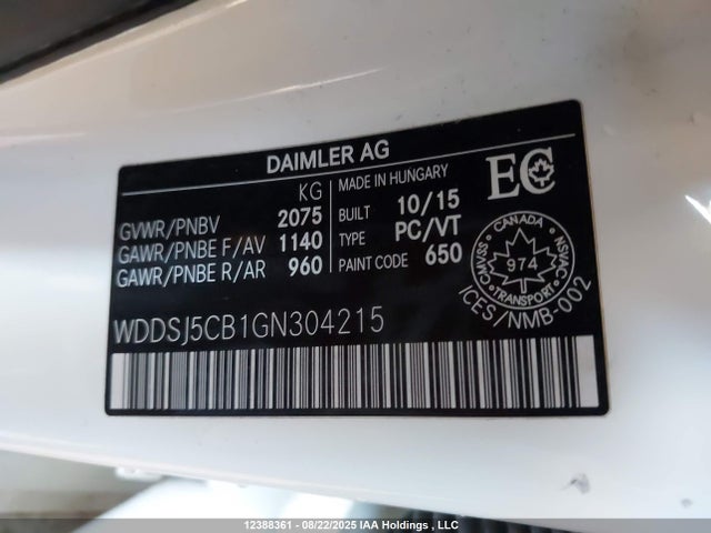 Mercedes-Benz CLA-Class 2016 WDDSJ5CB1GN304215 Image 9