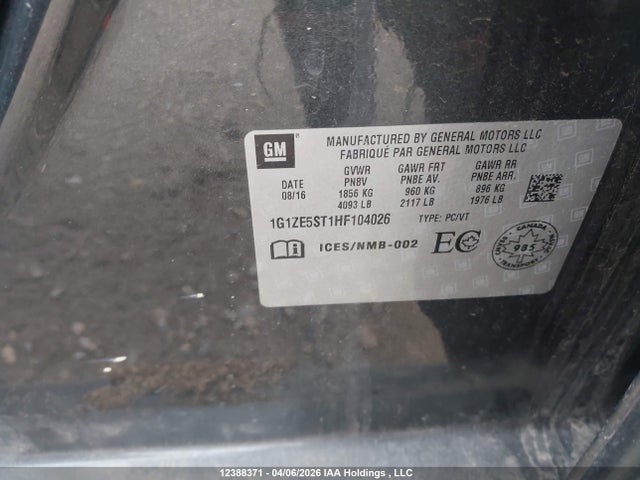 1G1ZE5ST1HF104026 Chevrolet Malibu