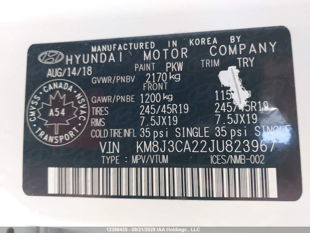 Hyundai t-gdi gamma 2018 KM8J3CA22JU823967 Image 19