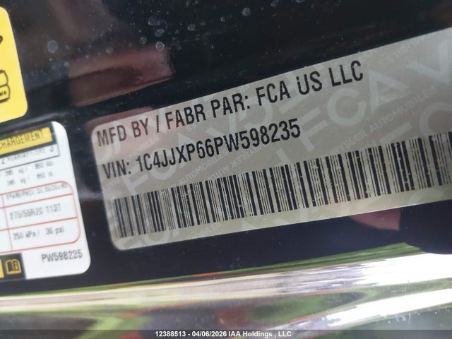 Продаж на аукціоні авто 2023 Jeep Wrangler 4xe Unlimited Sahara, vin: 1C4JJXP66PW598235, номер лоту: 12388513