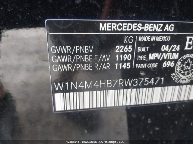 W1N4M4HB7RW375471 Mercedes-Benz m260
