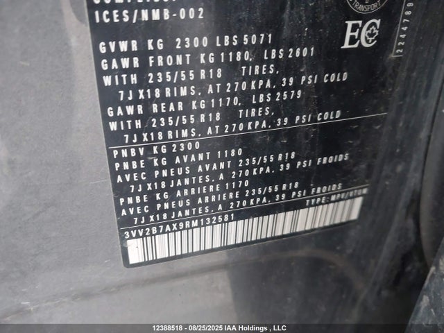 Volkswagen tsi 2024 3VV2B7AX9RM132581 Image 9