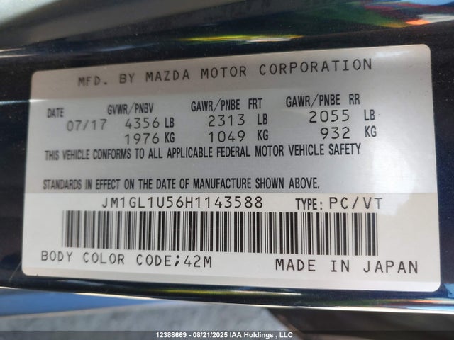 JM1GL1U56H1143588 Mazda py