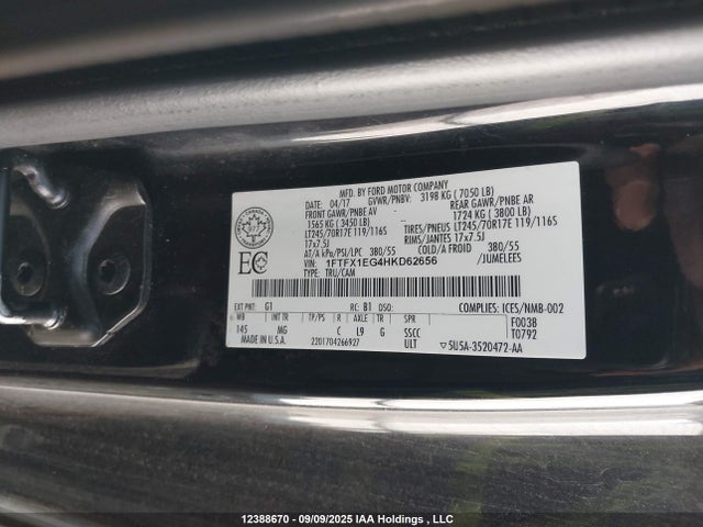 Ford gtdi 2017 1FTFX1EG4HKD62656 Image 9