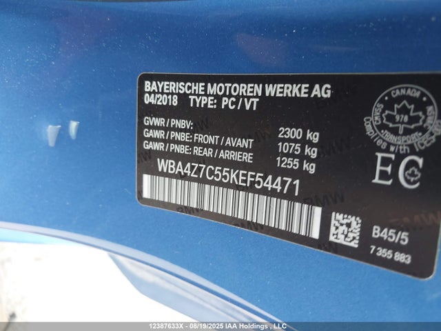 WBA4Z7C55KEF54471 BMW 440I