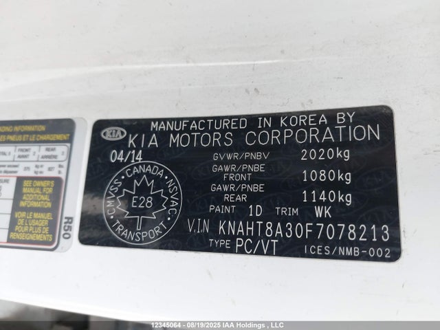 KIA dohc gdi nu 2015 KNAHT8A30F7078213 Image 9