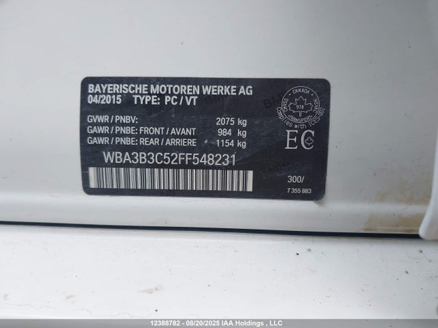 WBA3B3C52FF548231 BMW 328I