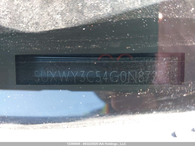 5UXWY3C54G0N87274 BMW 2016