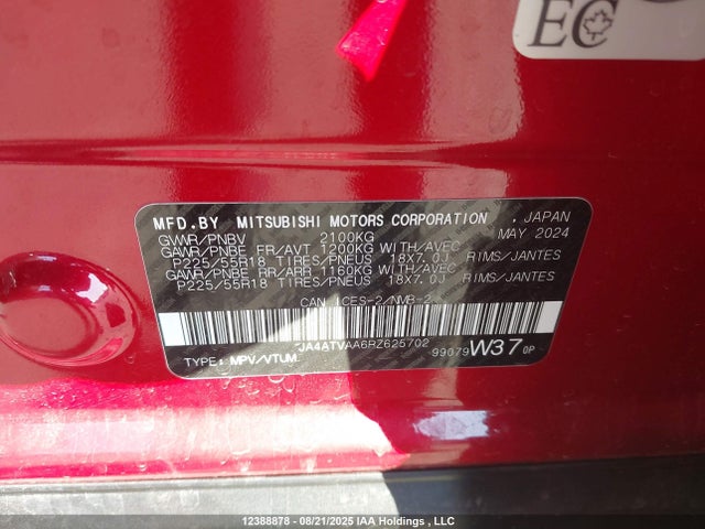 JA4ATVAA6RZ625702 Mitsubishi tc/ic mivec