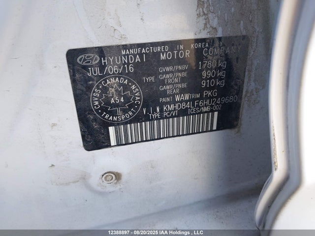 KMHD84LF6HU249680 Hyundai Elantra