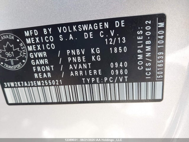 Volkswagen 2014 2014 3VW2K7AJ3EM255021 Image 18