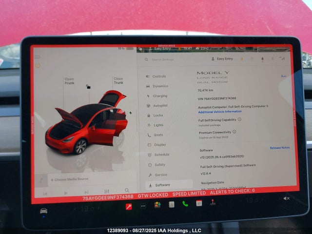 7SAYGDEE9NF374368 Tesla Model Y
