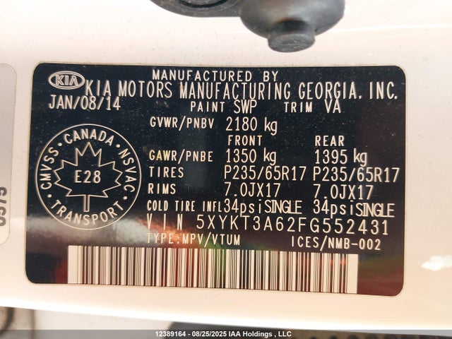 5XYKT3A62FG552431 KIA dohc t-gdi theta-ii