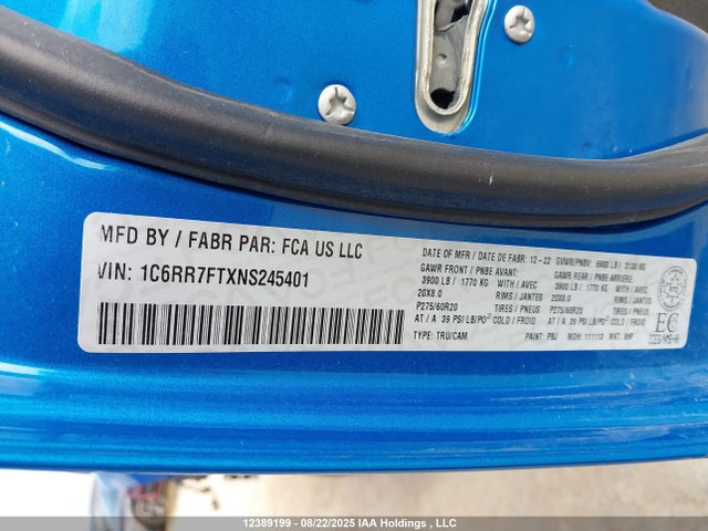 RAM 1500 2022 1C6RR7FTXNS245401 Image 19