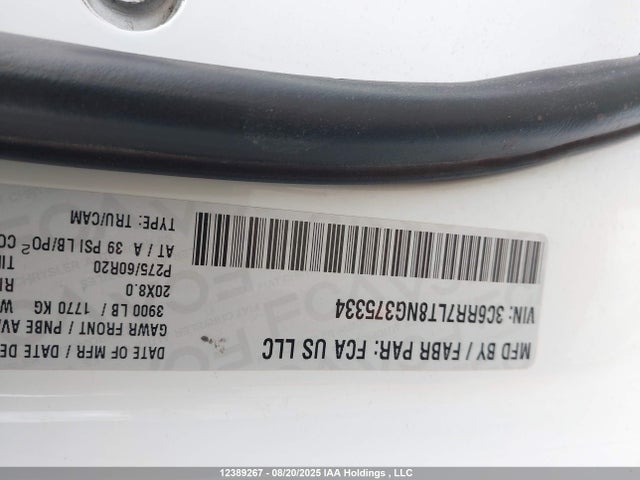 3C6RR7LT8NG375334 RAM 1500