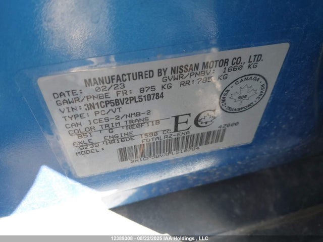3N1CP5BV2PL510784 Nissan Kicks