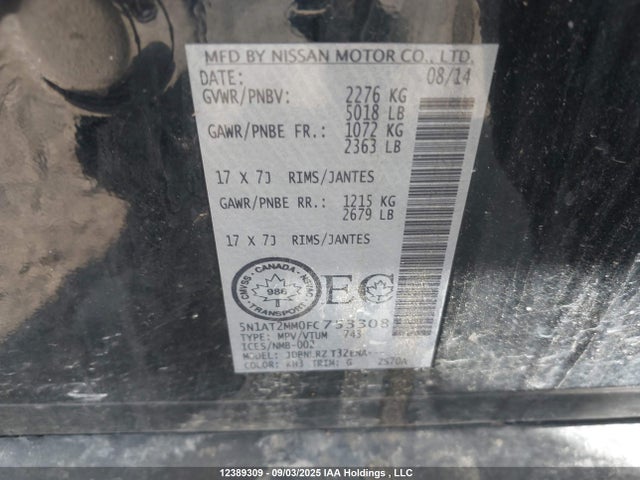 5N1AT2MM0FC753308 Nissan 2015