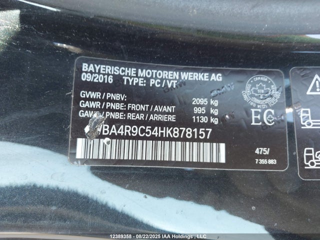 WBA4R9C54HK878157 BMW 2017