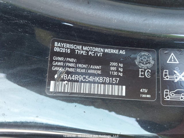 WBA4R9C54HK878157 BMW 2017